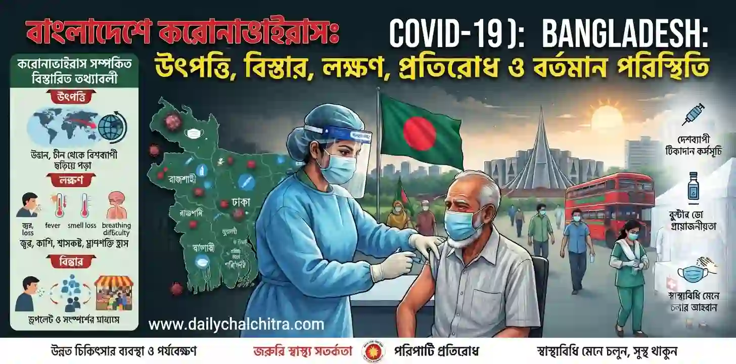 বাংলাদেশে করোনাভাইরাস (COVID-19): উৎপত্তি, বিস্তার, লক্ষণ, প্রতিরোধ ও বর্তমান পরিস্থিতি